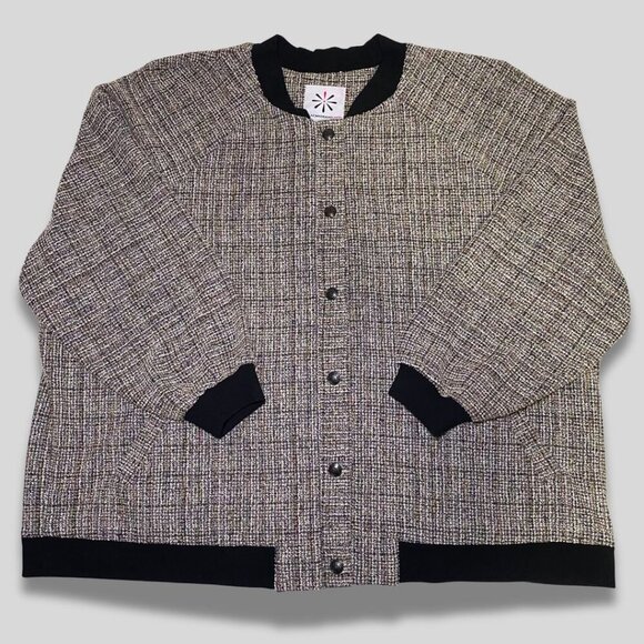 ISAAC MIZRAHI LIVE! Boucle Tweed Bomber Jacket NWT Size 3XL - Picture 1 of 8